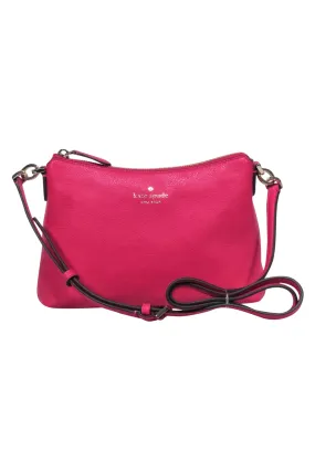 Kate Spade - Fuchsia Pebbled Leather Crossbody Bag