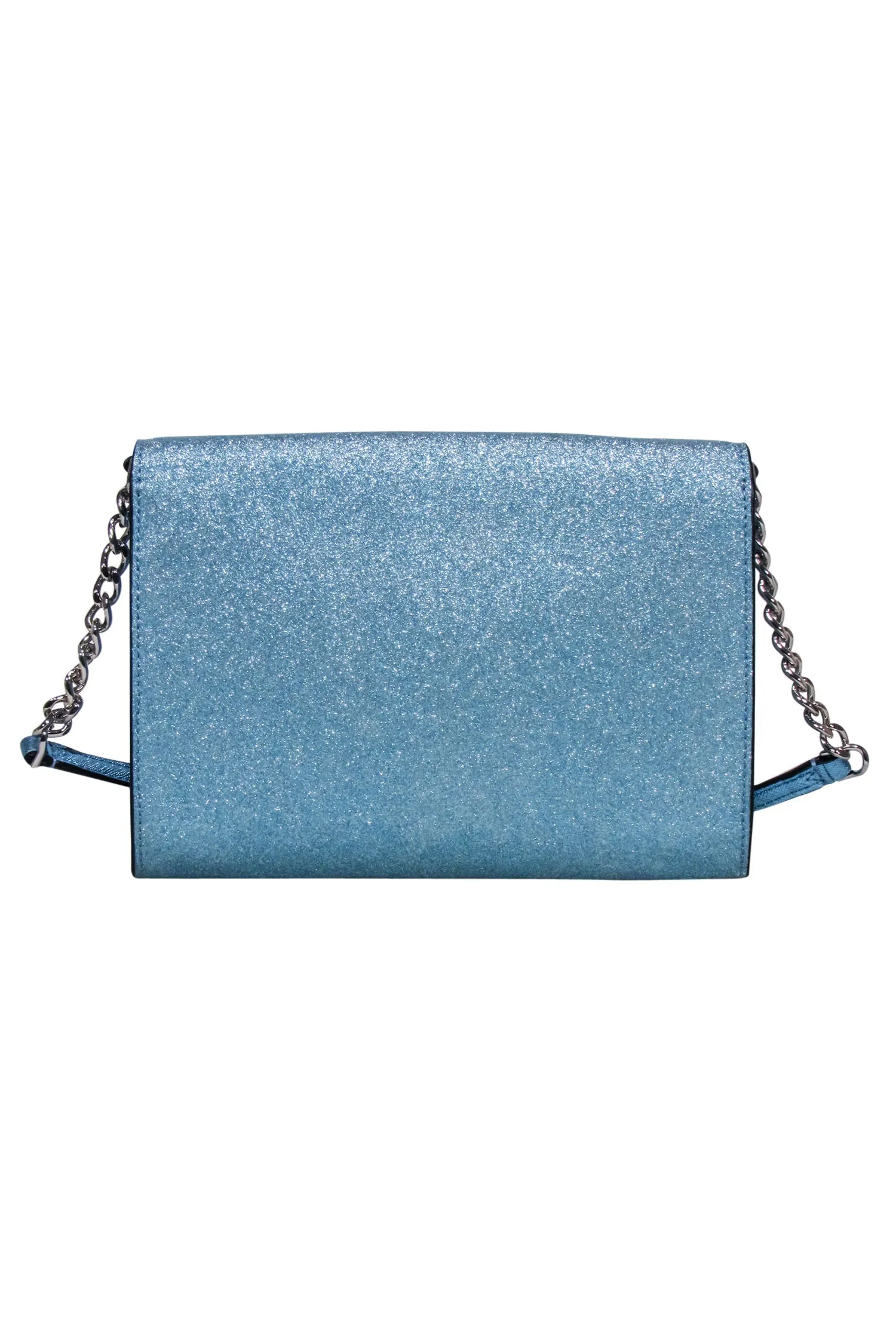 Kate Spade - Light Blue Sparkly Fold-Over Crossbody Bag