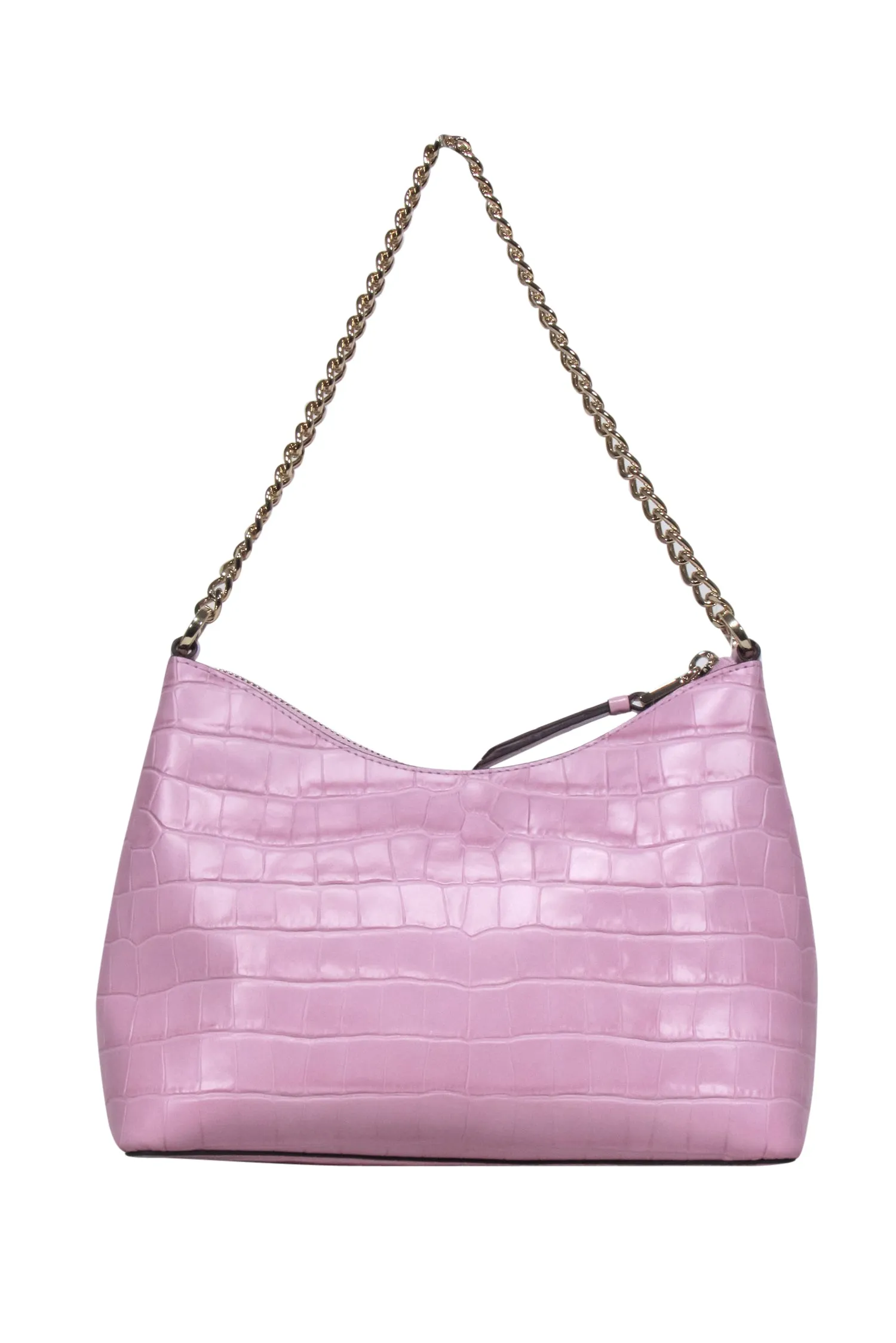 Kate Spade - Light Pink Croc Embossed Leather Crossbody Bag