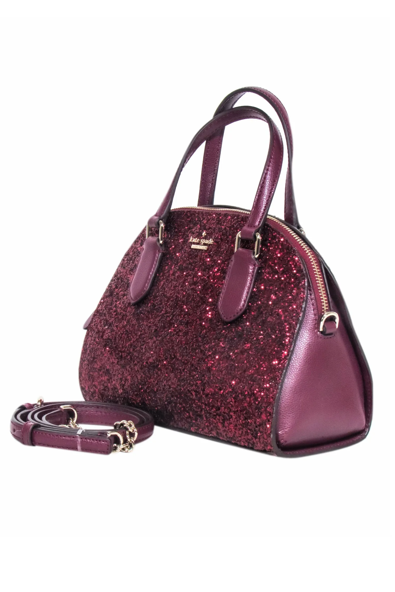 Kate Spade - Maroon Glitter Crossbody Bag