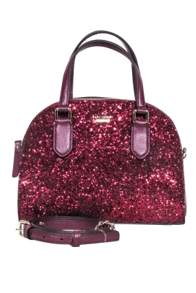 Kate Spade - Maroon Glitter Crossbody Bag