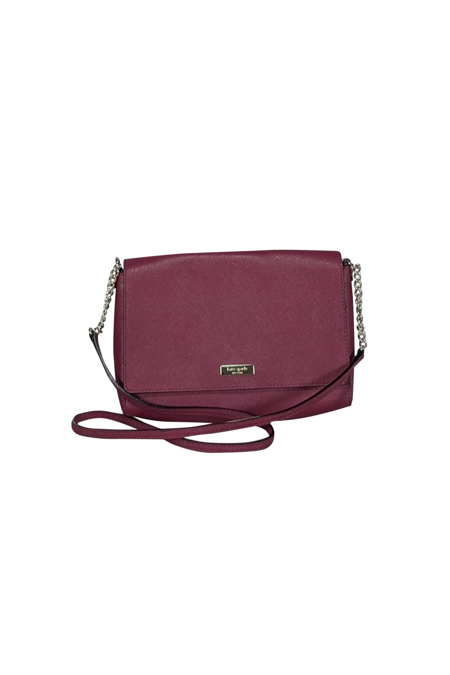 Kate Spade - Maroon Saffiano Leather Crossbody Bag