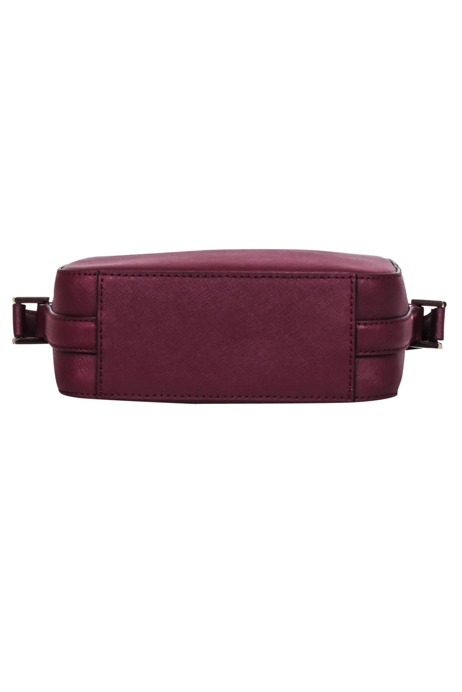 Kate Spade - Maroon Saffiano Leather Structured Crossbody Bag