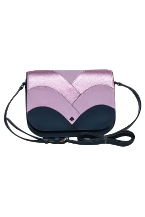 Kate Spade - Navy & Lavender Color Block Crossbody Bag