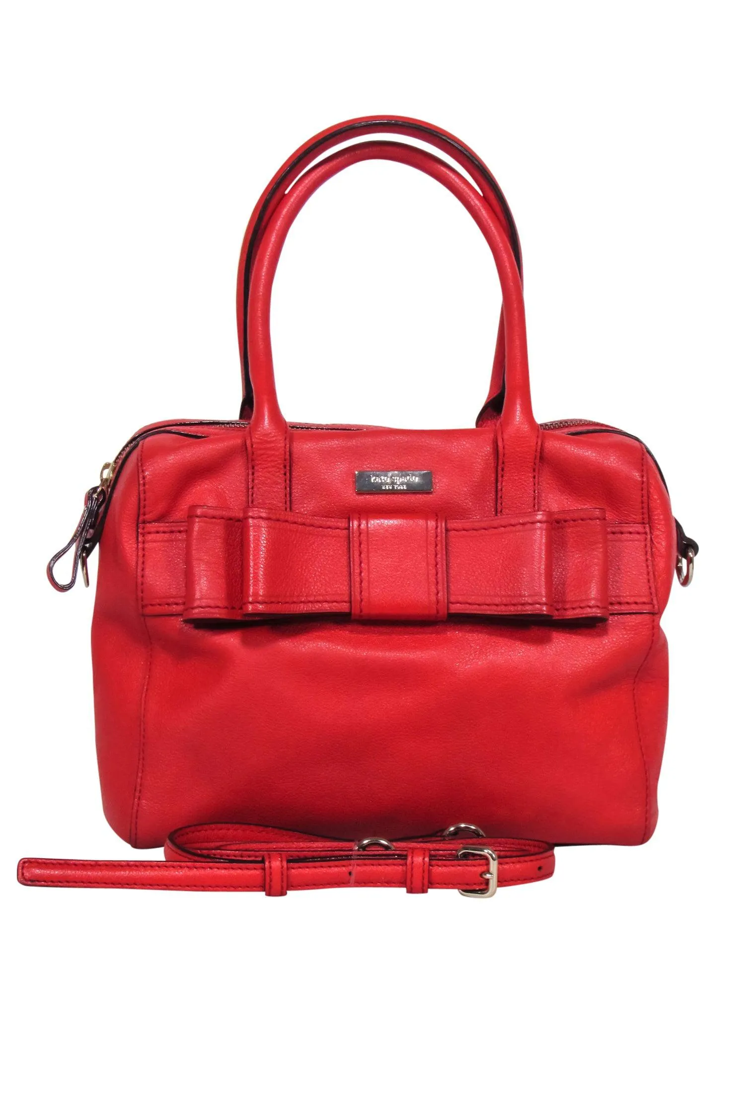 Kate Spade - Red Leather Bow Front Crossbody Bag