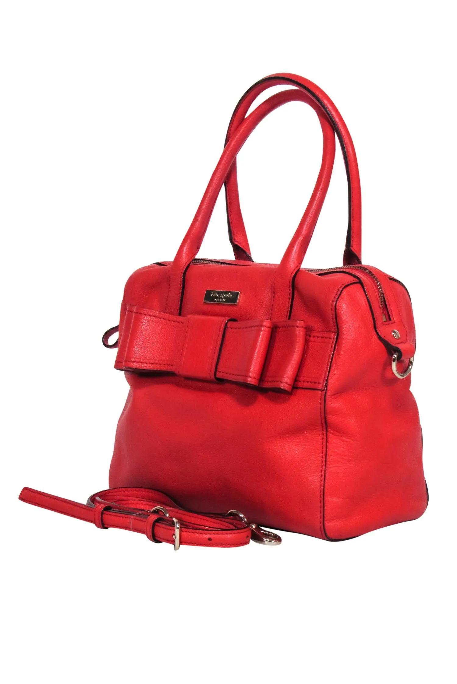 Kate Spade - Red Leather Bow Front Crossbody Bag