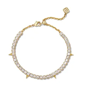 Kendra Scott | Jacqueline Gold Tennis Bracelet in White Crystal