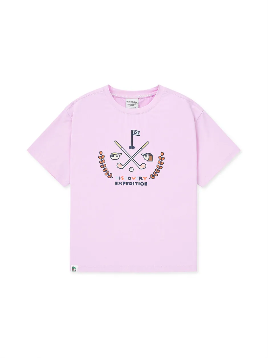 [KIDS] Golf Graphic T-Shirt L.Lavender