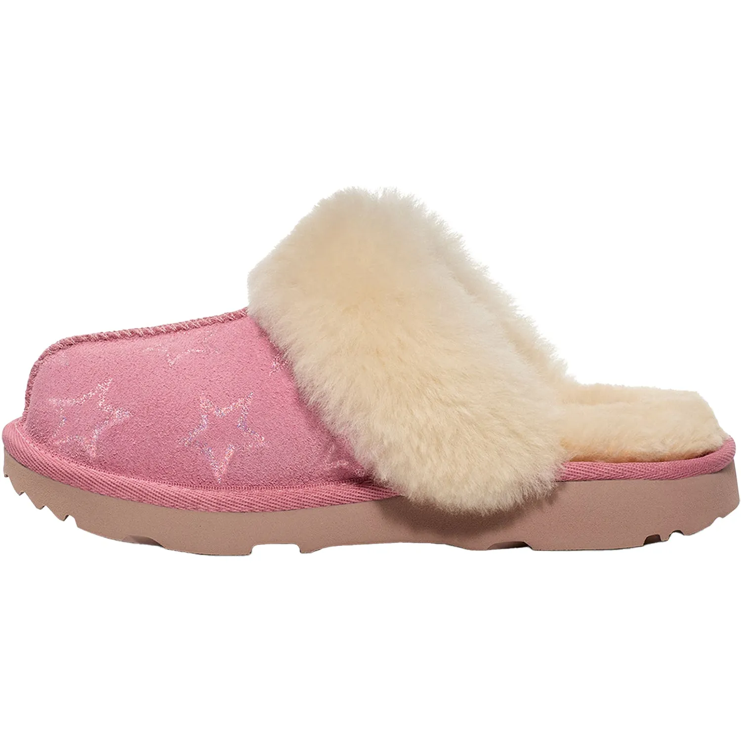 Kids' UGG Cozy II Iridescent Stars Dusty Orchid/Pink Suede