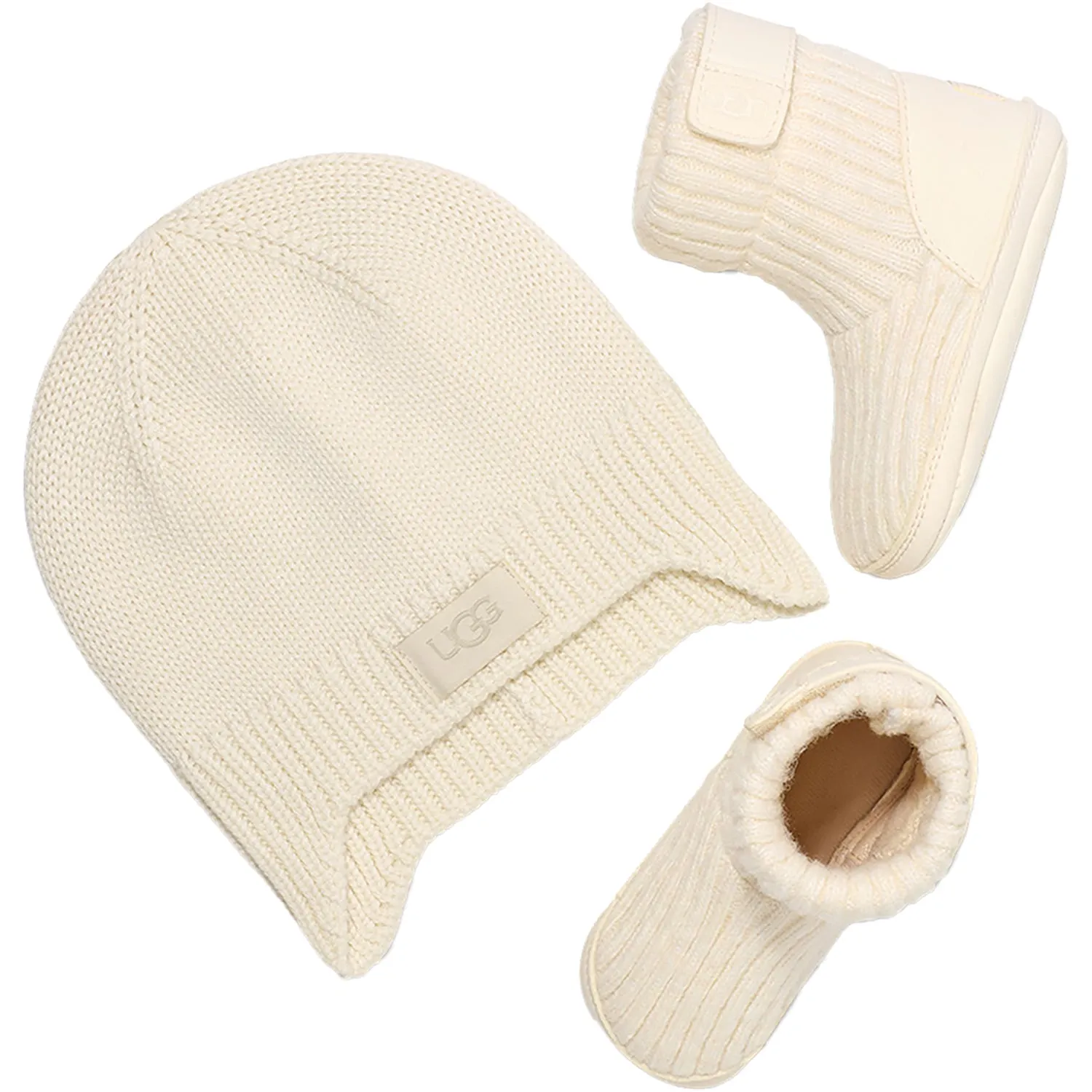 Kids' UGG Skylar and UGG Beanie Cream Synthetic