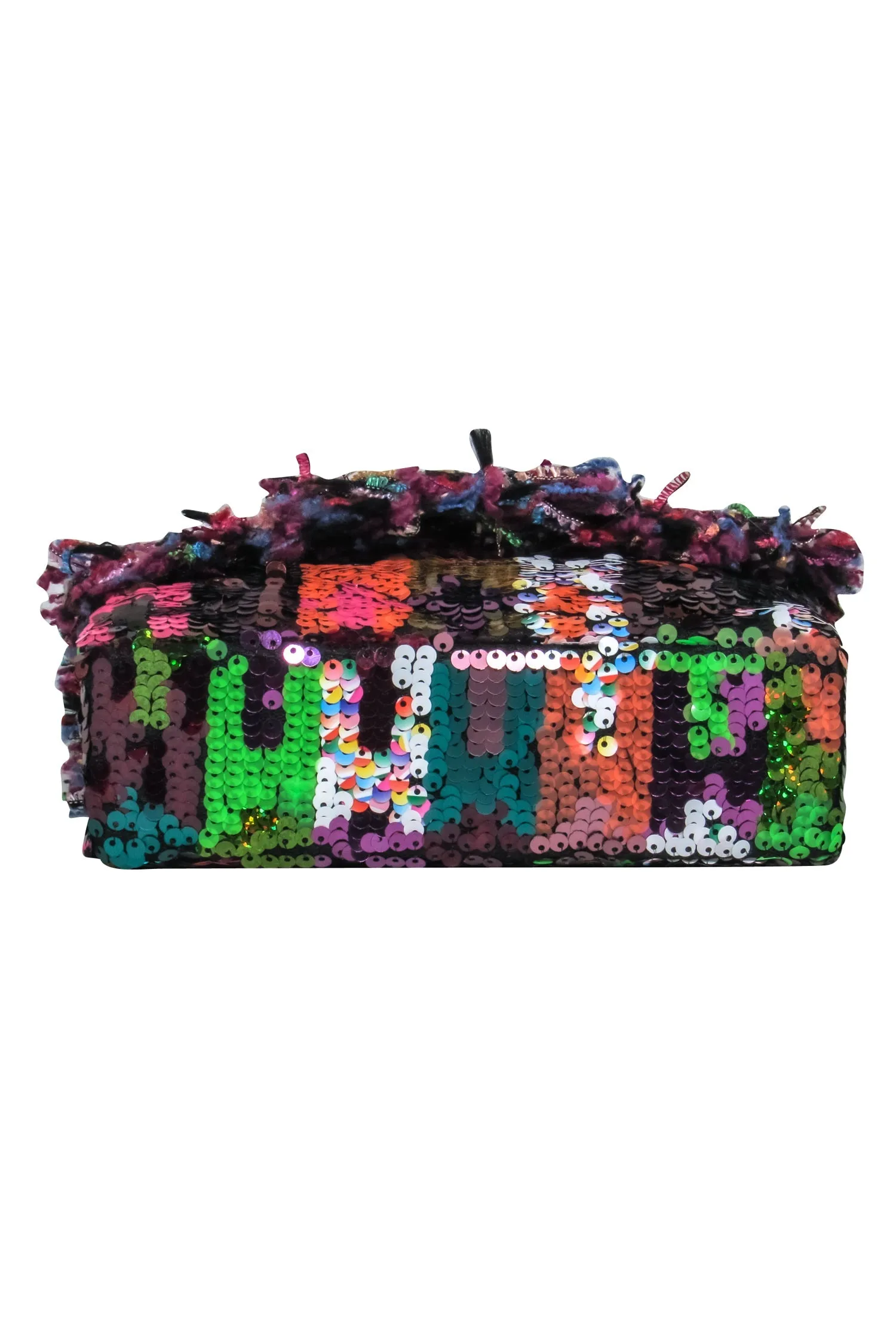 Kurt Geiger - Pink & Multicolor Tweed & Sequin Crossbody Bag