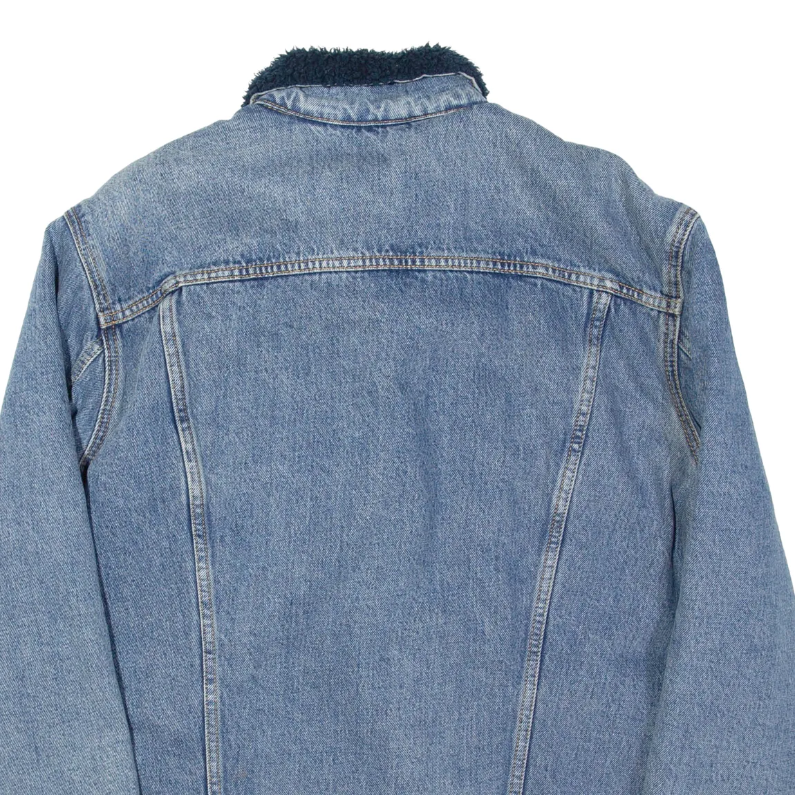 LEVI'S Big E Mens Sherpa Lined Denim Jacket Blue XL