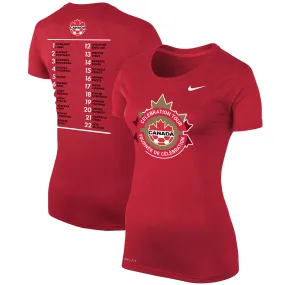 Lids Women's Nike Red Canada Soccer Celebration Tour Performance - T-Shirt