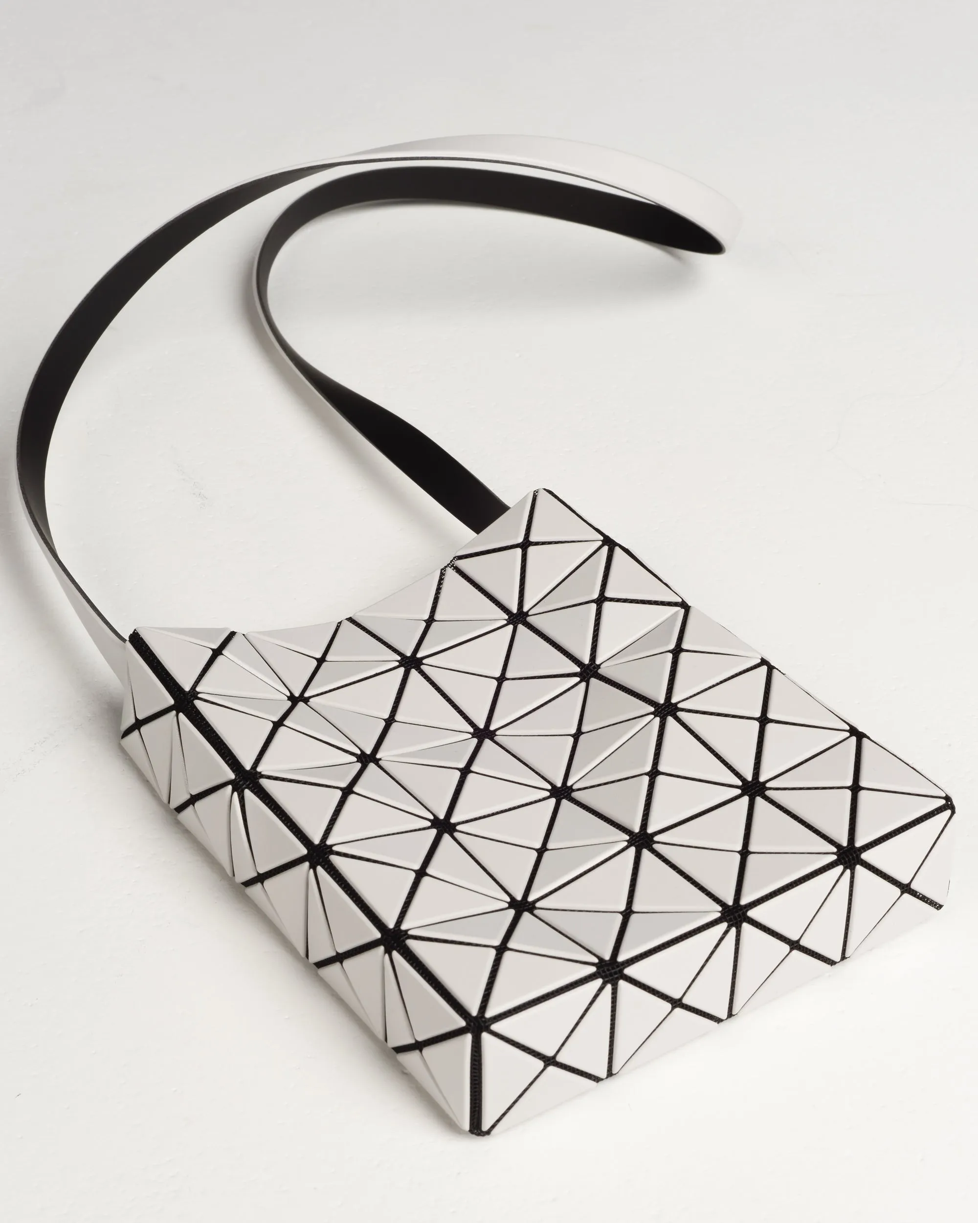 Light Grey Prism Matte Shoulder Bag