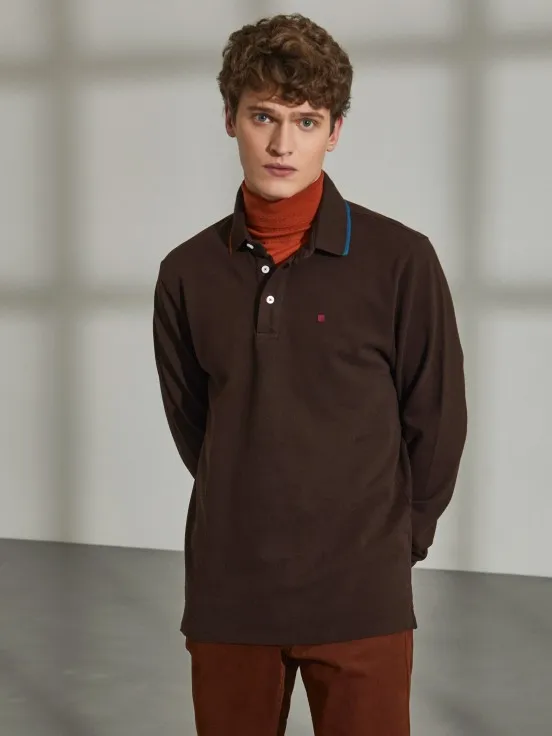 Long-sleeved polo shirt