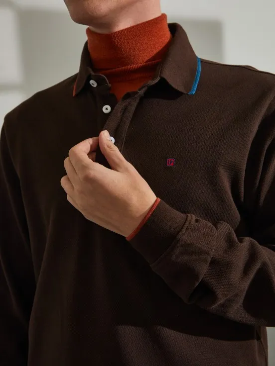 Long-sleeved polo shirt