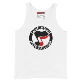 Love Music Hate Fascism Unisex Tank Top Vest