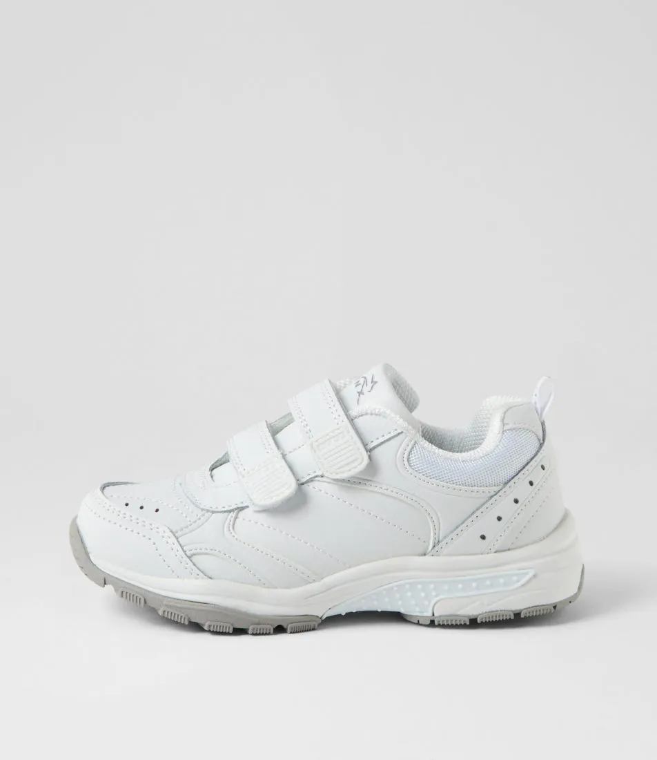 LYNX Erupt Jnr E Vel Ws White Leather Sneakers