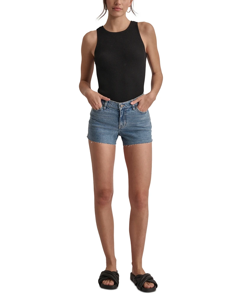 Macy's Dkny Jeans Women's Mid-Rise Split-Side Denim Shorts