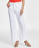 Macy's I.n.c. International Concepts Women's High-Rise Tab-Waist Kick Flare Jeans, Created for Macy's