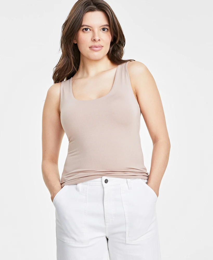 Macy's On 34th Women's Scoop-Neck Sleeveless Longline Tank Top, Created for Macy's