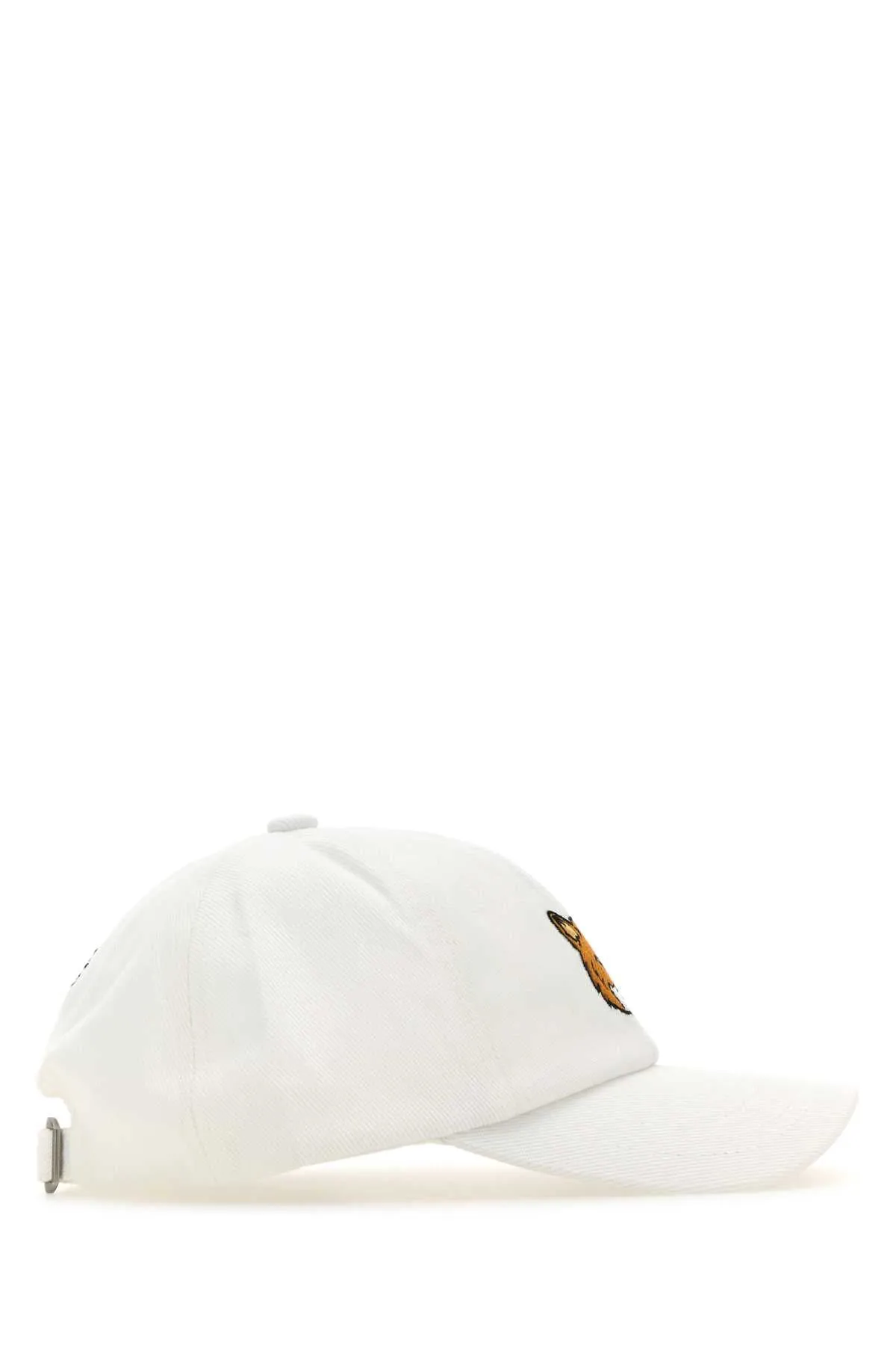 Maison Kitsune White Cotton Baseball Cap