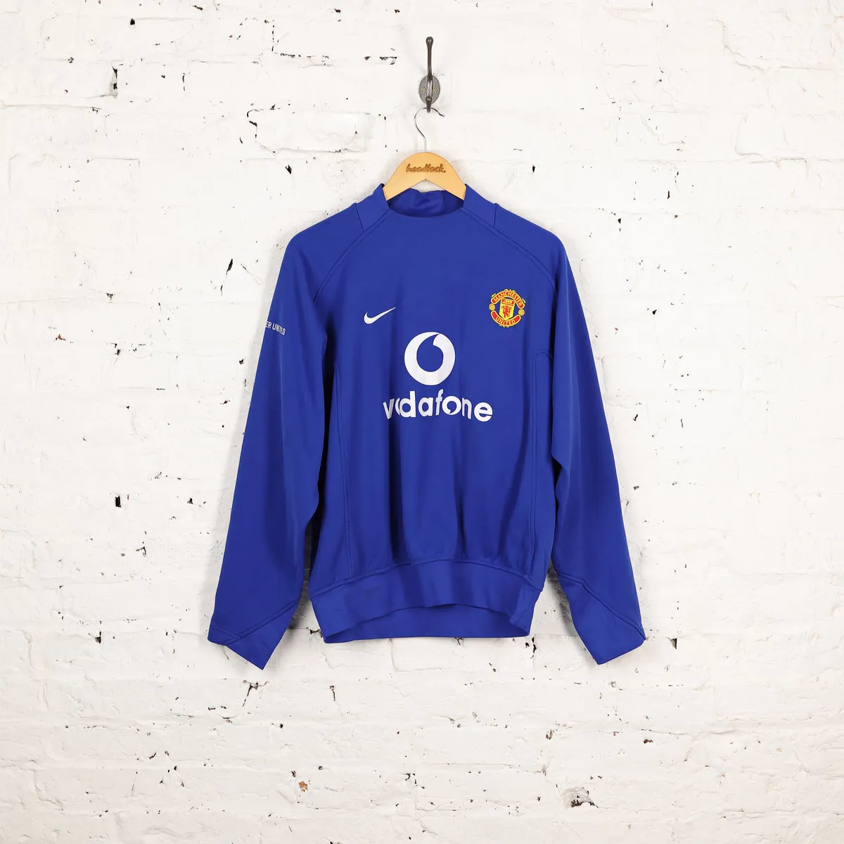 Manchester United 2003 Football Training Sweatshirt - Blue - L