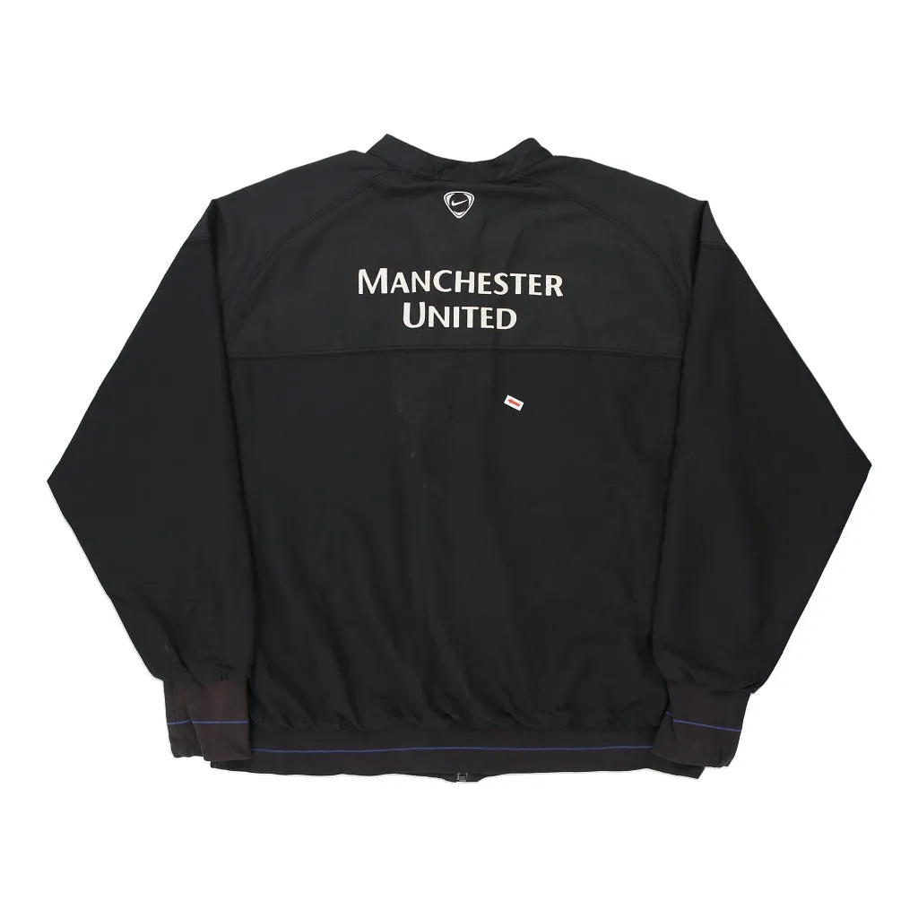 Manchester United Nike Football Jacket - XL Black Polyester Blend