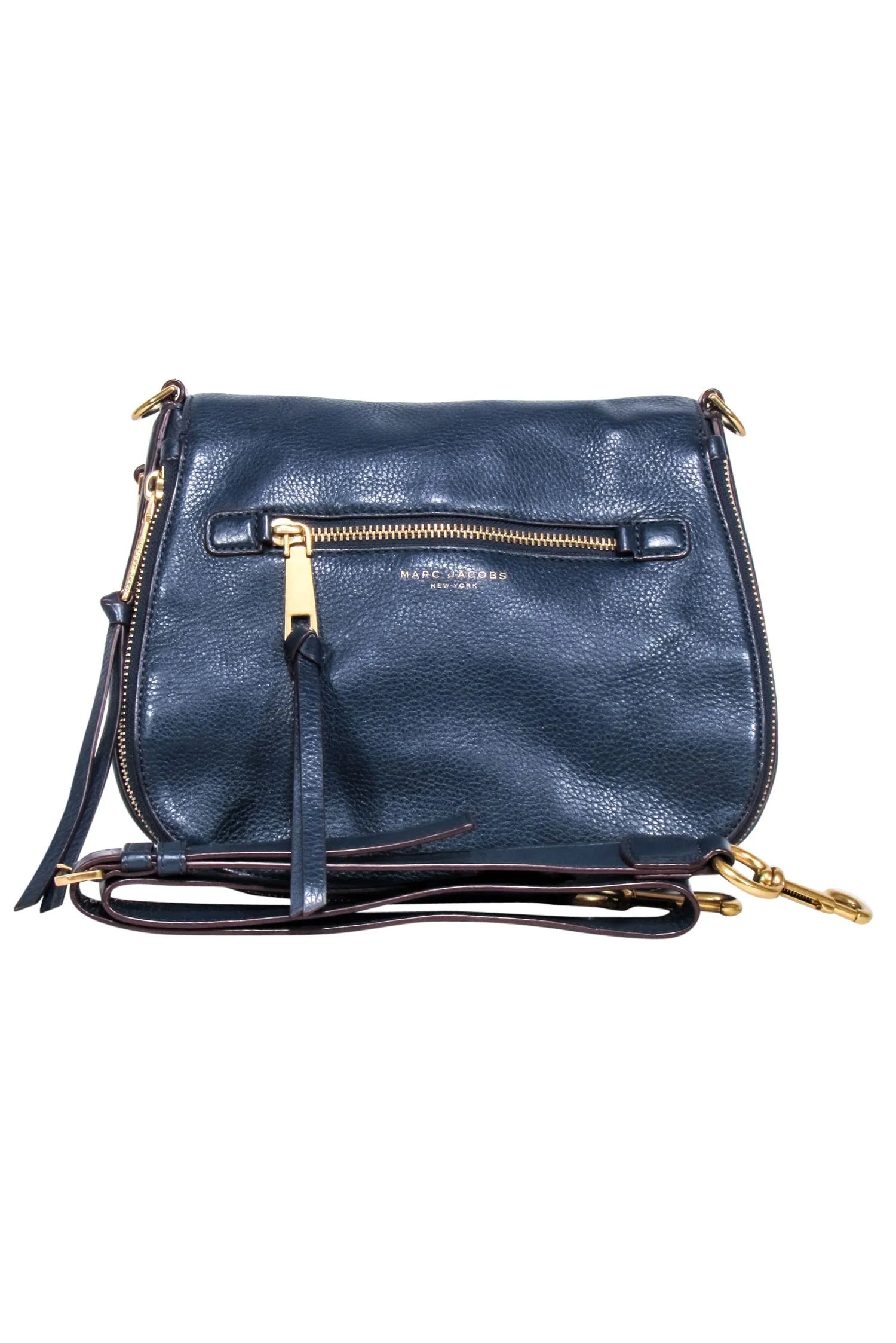 Marc Jacobs - Navy Pebbled Leather Crossbody Bag