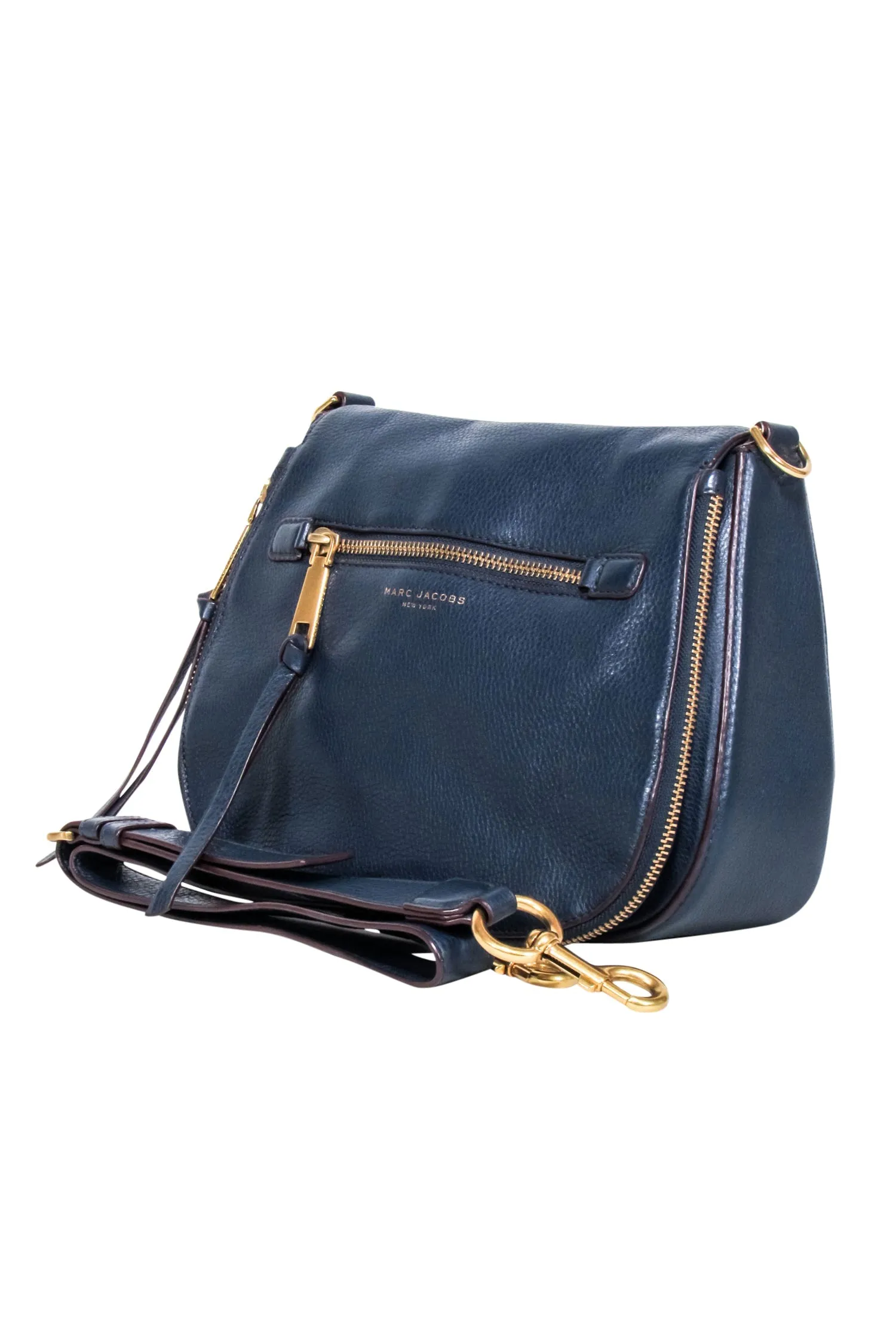 Marc Jacobs - Navy Pebbled Leather Crossbody Bag