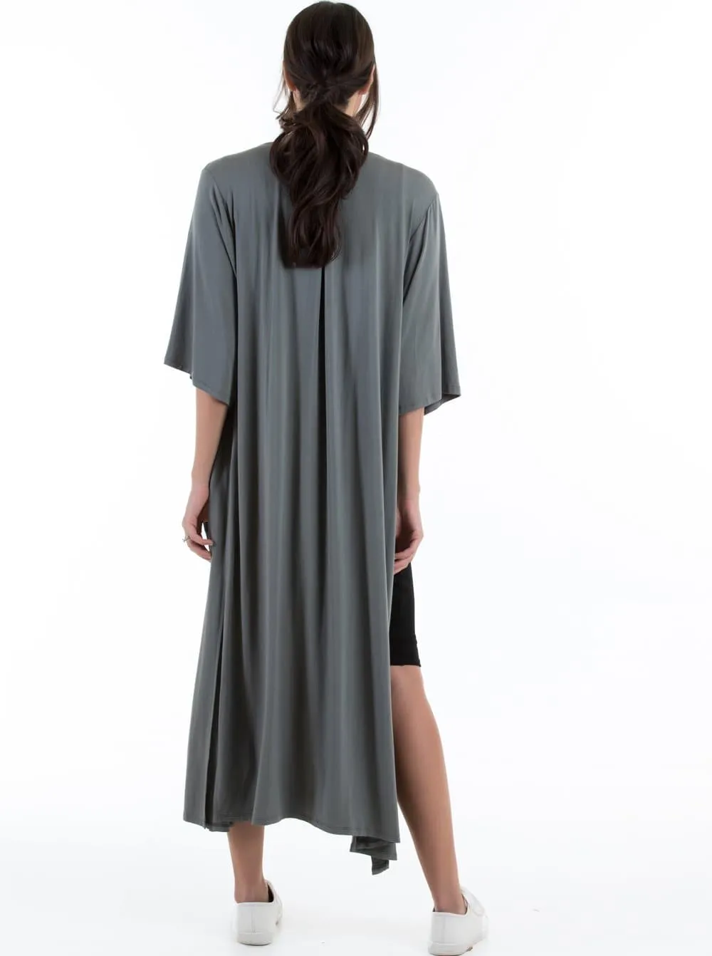 Maternity Half Sleeve Casual Duster Long Cardigan