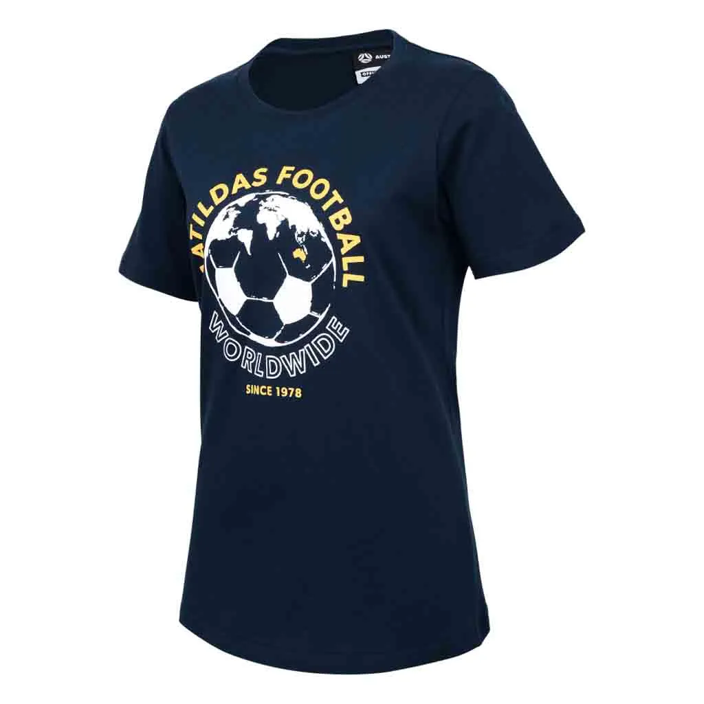 Matildas Football Navy Tee Ladies