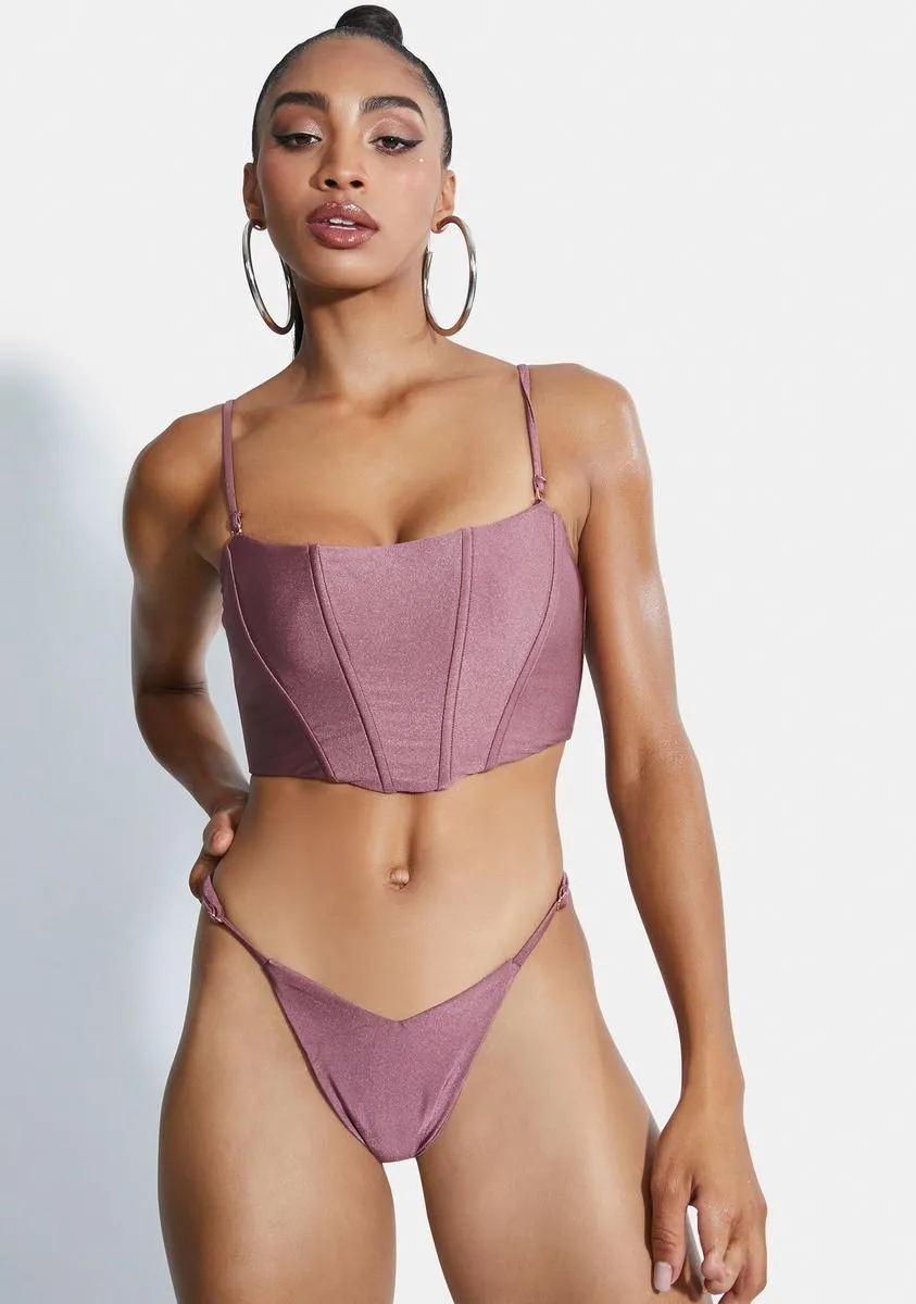 Mauve Siren Bikini Top-