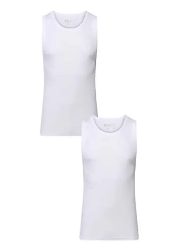 Men’s Pack of 2 White Vest by Pringle | Look Again