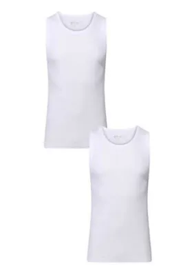 Men’s Pack of 2 White Vest by Pringle | Look Again