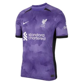 Men's Liverpool FC 2023/24 Stadium Third Nike Dri-FIT Soccer Jersey- Space Purple/White