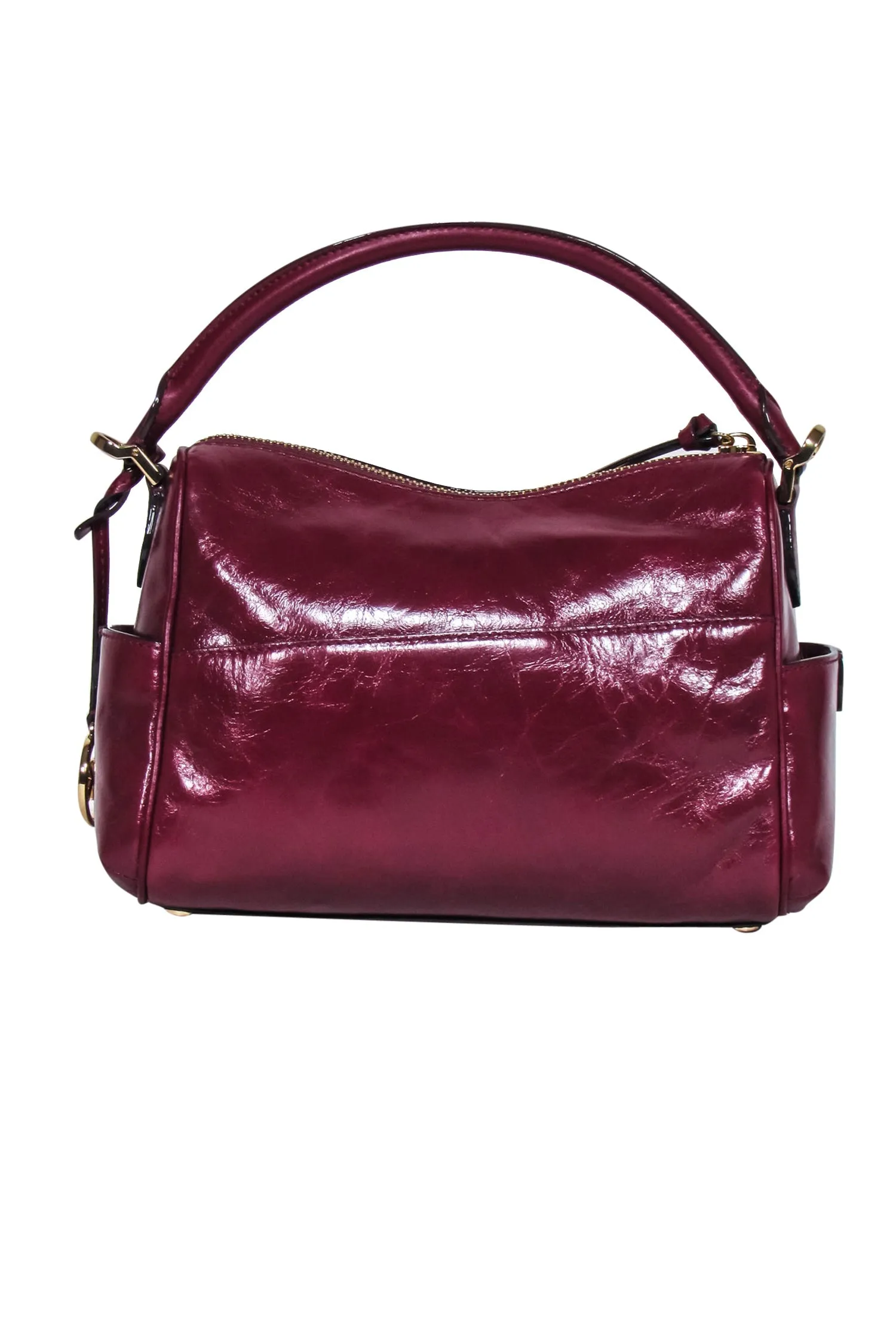 Michael Kors - Burgundy Leather Top Handle Crossbody Bag