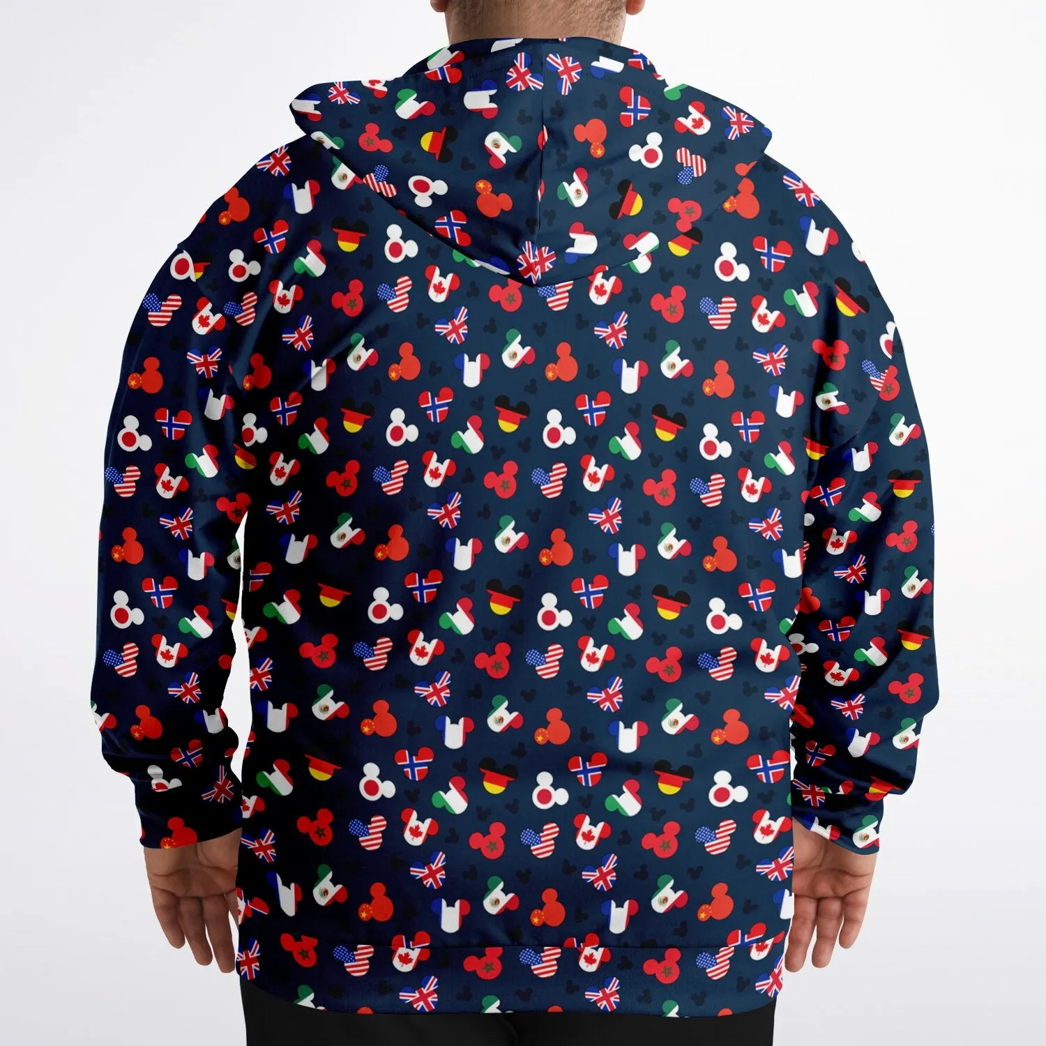 Mickey Flags Plus-size Unisex Zip Hoodie