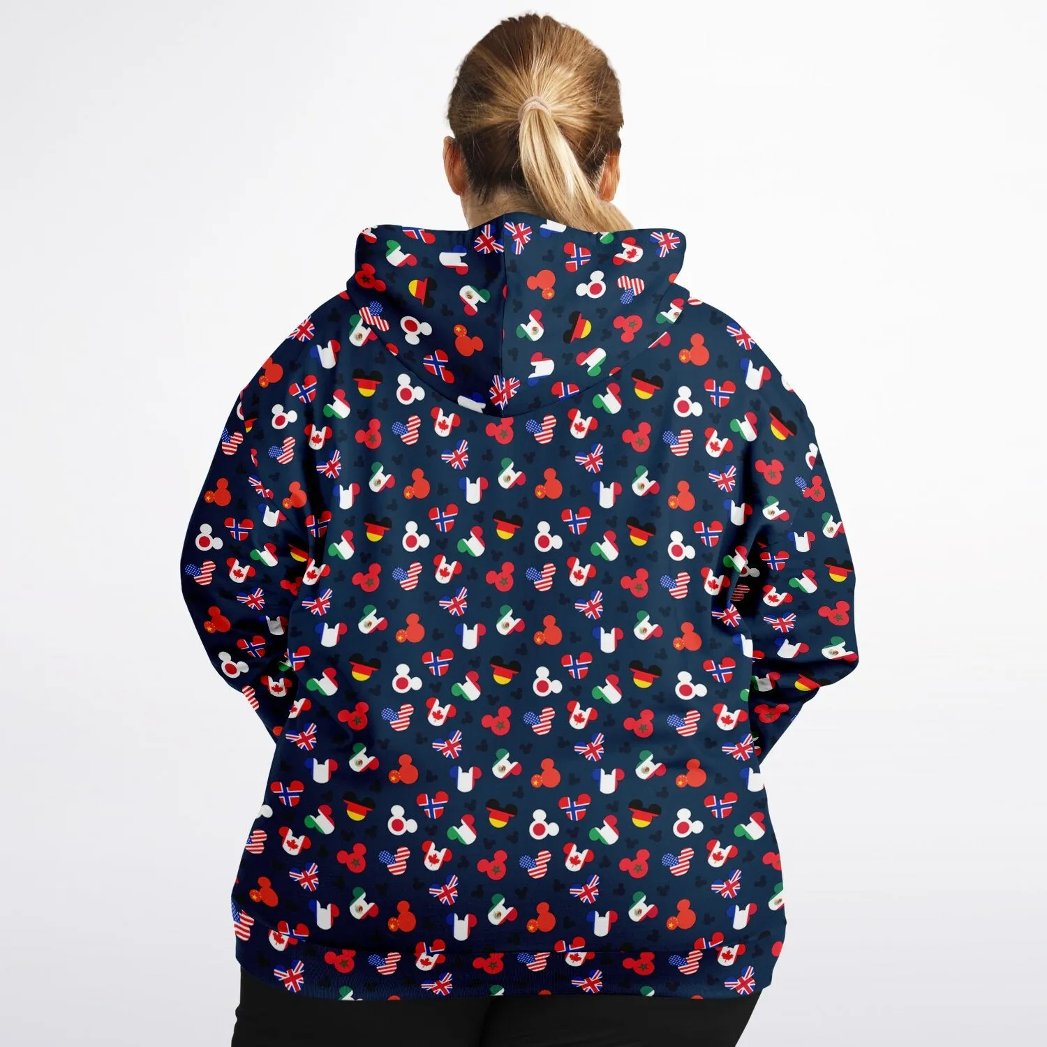 Mickey Flags Plus-size Unisex Zip Hoodie