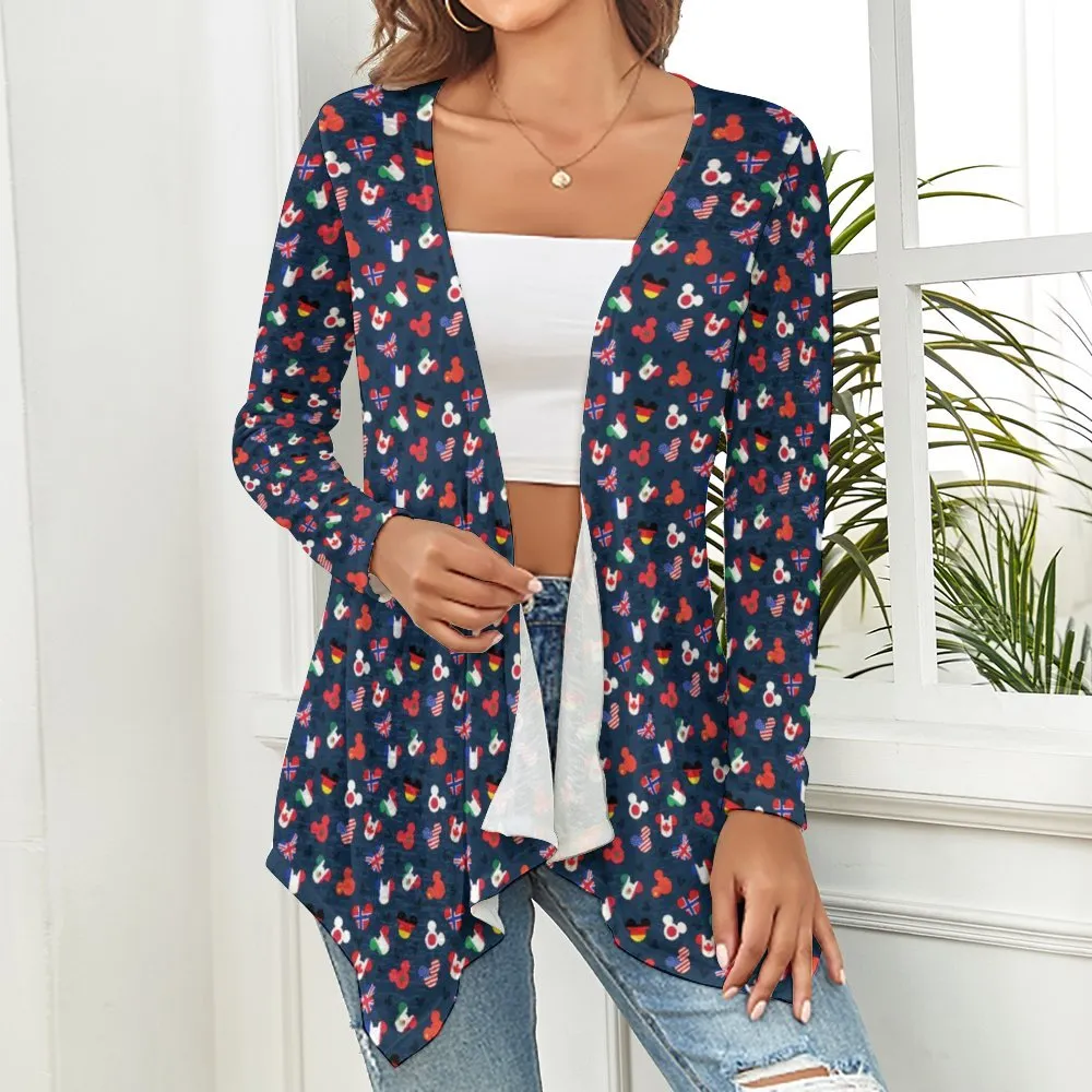 Mickey Flags Women's Short Cardigan