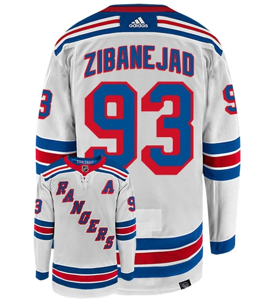 Mika Zibanejad New York Rangers Adidas Primegreen Authentic NHL Hockey Jersey     