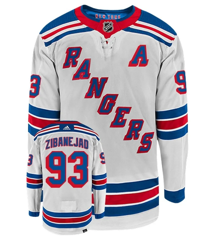 Mika Zibanejad New York Rangers Adidas Primegreen Authentic NHL Hockey Jersey     