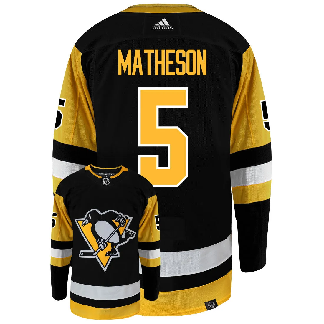 Mike Matheson Pittsburgh Penguins Adidas Primegreen Authentic NHL Hockey Jersey     