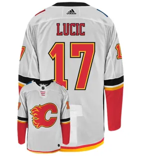 Milan Lucic Calgary Flames Adidas Authentic Away NHL Hockey Jersey     