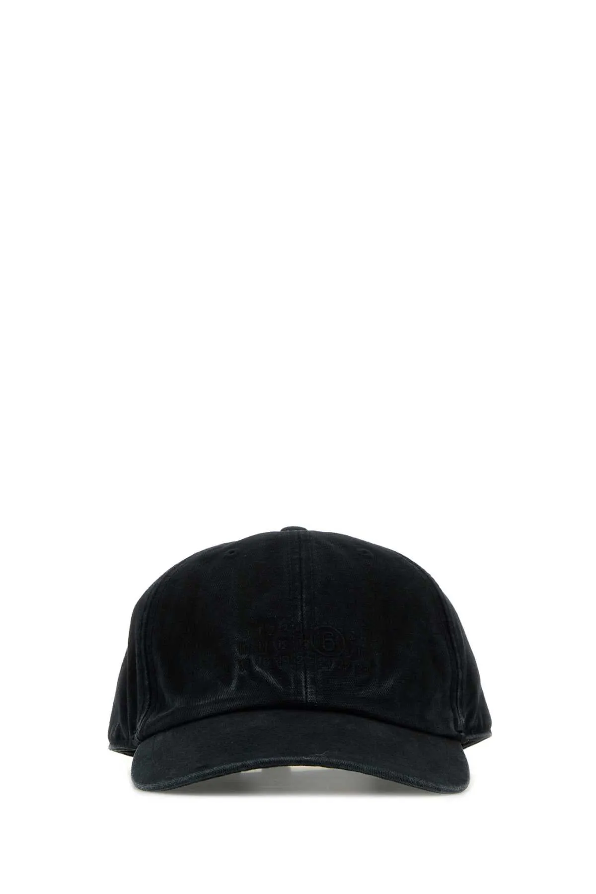 Mm6 Maison Margiela Black Canvas Baseball Cap