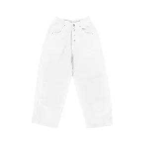 Mm6 Maison Margiela White Loose Fit Jeans For Girls And Teen