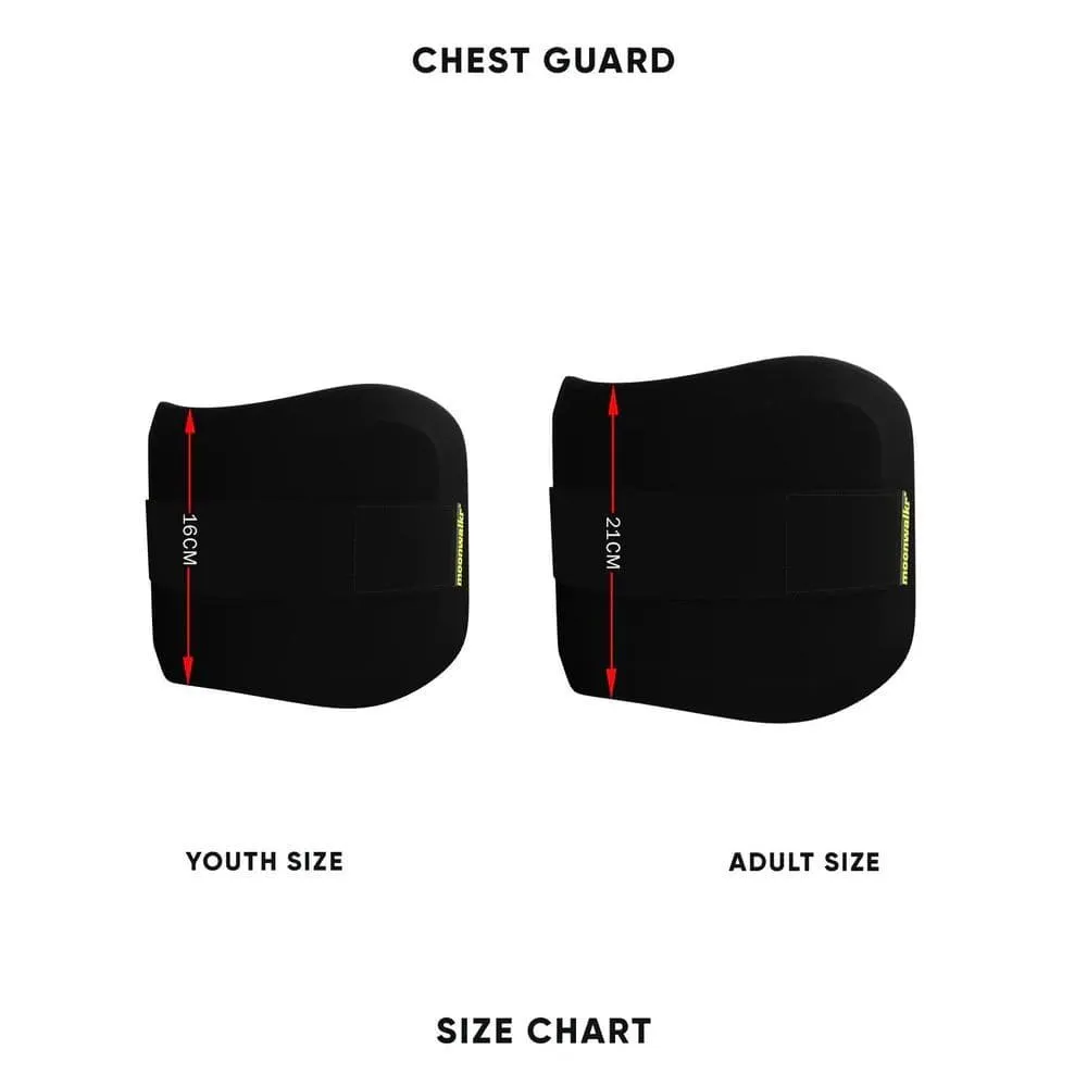 Moonwalkr Cricket Chest Guard / Pad / Protector, Black