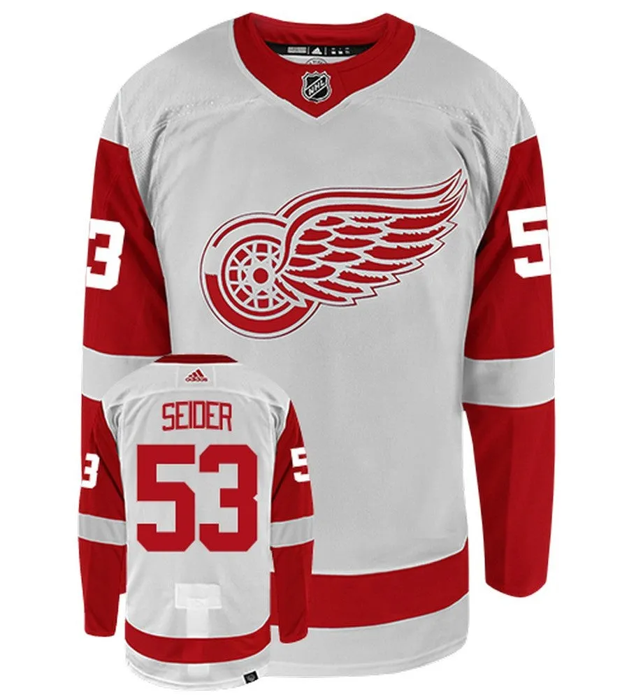 Moritz Seider Detroit Red Wings Adidas Primegreen Authentic NHL Hockey Jersey     