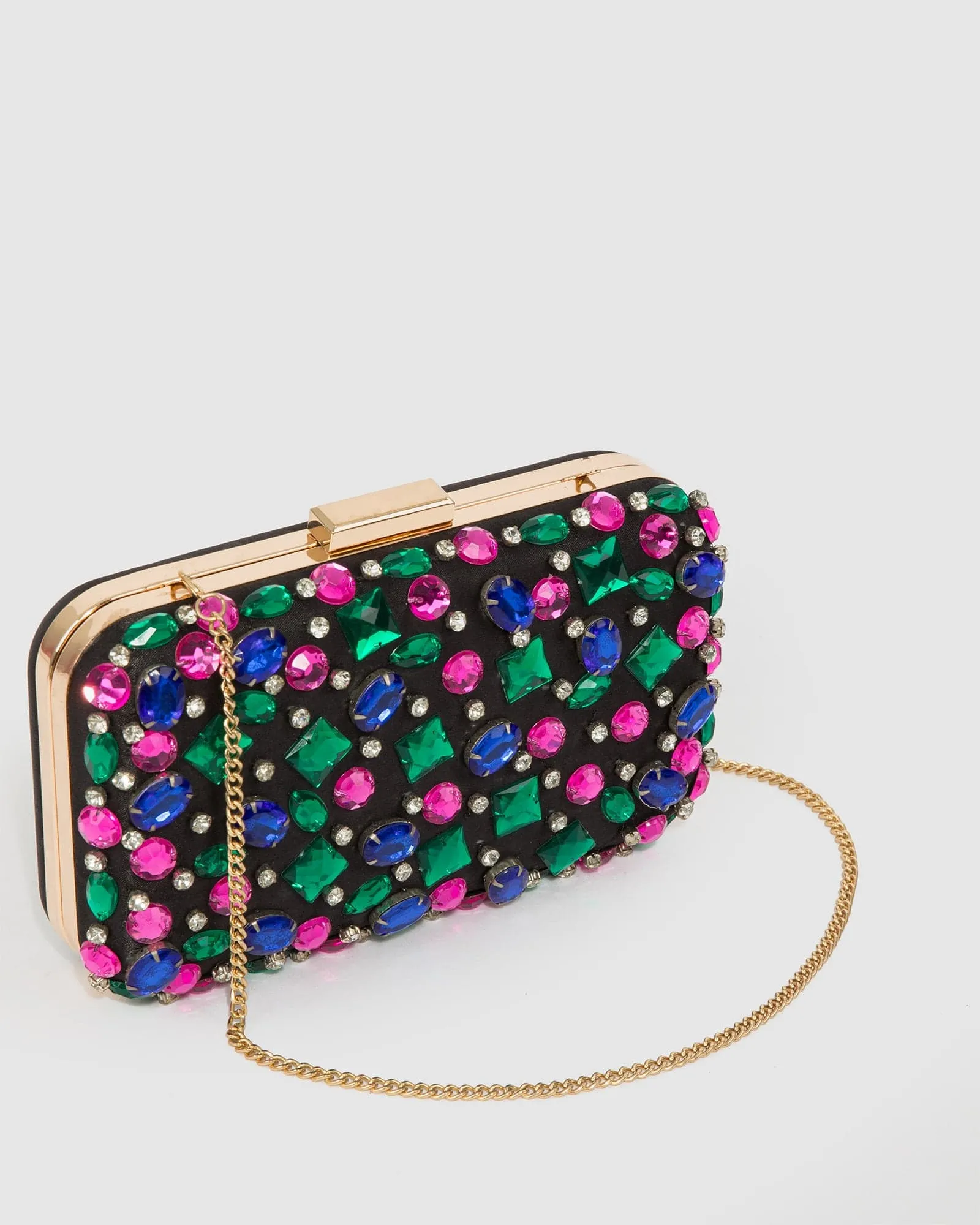 Multi Colour Zoe Beaded Clutch Bag