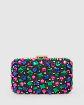 Multi Colour Zoe Beaded Clutch Bag